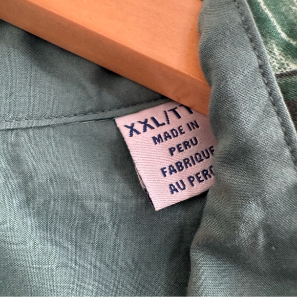 Tommy Bahama Notre Dame Printed Reign Forest Fronds Button Up Shirt XXL - Picture 6 of 14